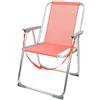 AKTIVE 62626 Beach, 62626-Sedia, 53 x 44 x 76 cm, Colore Corallo, con Maniglia per Il Trasporto, Fermi antiribaltamento, sedie da Spiaggia Pieghevoli Leggere e Resistenti, Alluminio Altro, Flamingo