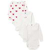 Petit Bateau A00BC, Body a righe a maniche lunghe (Pacco da 3) Bimba 0-24, Variante 1, 3 anni