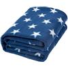 Dreamscene Coperta in pile di flanella con stelle, calda e morbida, per divano dei bambini, blu navy, 127 x 152,4 cm