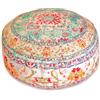 Mandala Life ART Fodera per Cuscino da Pavimento Rotondo Bohémien - 60x20 cm - 100% Cotone - Custodia Pouf per Pouf per Soggiorno, Camera da Letto, Patio e Altro