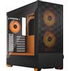 Fractal Design Case Fractal Pop Air- Mid-Tower ATX, pannello laterale in vetro temperato, 3 ventole 120mm A-RGB incluse - Nero/Arancione