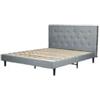 BellaHome Letto matrimoniale bellahome parigi grigio chiaro 160x200x102 cm