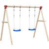 vidaXL Seggiolini per Altalena con Corde 2 pz Blu 38x16 cm Polietilene