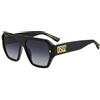 DSQUARED2 D2 0128/S Occhiali da Sole, Nero, 58 Uomo