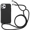 Yoedge Custodia con Cordino per OPPO A5 / A9 (2020) 6,5, Cover con Collana Practical Stylish, con Cordoncino da Indossare, Soft TPU Antiscivolo Bumper Custodia per OPPO A5 2020, Nero