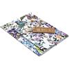 Pigna, Set 2 Quaderni Nature Flowers, cucitura filo singer, interno 1R, Righe, 80 gr, Carta Riciclata, Copertine Assortite.