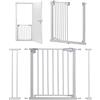 Momi Cancelletto per porte e scale MoMi PAXI, estensibile da 75 a 82 cm, cancelletto di sicurezza per bambini con 2 prolunghe da 7 e 14 cm in dotazione, con morsetti - installazione senza foratura