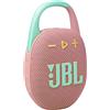 Jbl Clip 5 Cassa Bluetooth Speaker Portatile Altoparlante Wireless IP67 Potenza 7 Watt colore Rosa / Menta - JBLCLIP5PINK