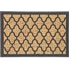 Relaxdays Zerbino da Ingresso in Cocco e Gomma, Tappetino Antiscivolo per Interni e Esterni, 40x60 cm, Naturale Nero