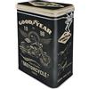 Nostalgic-Art Contenitori da caffè retrò, Goodyear - Motorcycle - Idea Regalo per Amanti di Moto, con Coperchio Salva Aroma, Design Vintage, 1,3 l