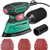 HYCHIKA BETTER TOOLS FOR BETTER LIFE HYCHIKA Levigatrice per Legno 140W, levigatrice 13000 OPM con efficiente raccolta della polvere, con carta vetrata 12PCS, ideale per levigare il legno e rimuovere ruggine e vernice