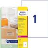 Avery Zweckform AVERY Etichetta Indirizzo Trasparente, 210 x 297 mm