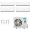 hisense Climatizzatore Quadri split Hisense Hi Comfort 7000 + 7000 + 7000 + 24000 BTU WiFi inverter A++/A+ R32 Con Unità Esterna 12.5 kW