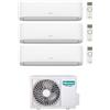 hisense Climatizzatore Trial split Hisense Hi Comfort 7000 + 9000 + 12000 BTU WiFi inverter A++/A+ R32 Con Unità Esterna 6.2 kW