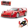 Jamara 405166 - Ferrari F40 1:14 rossa 27Mhz - Interni simili all'originale, Fari sollevabili e attivabili dal telecomando, Licenza Ufficiale