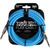Ernie Ball Flex Cavo per strumenti, dritto / dritto, 6.1m, colore blu