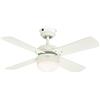 Westinghouse 7242040 Ventilatore a Soffitto Colosseum, Acciaio, 17 watts, Bianco, led