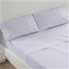Burrito Blanco | Set di lenzuola | misto cotone | per letto matrimoniale da 135 cm (+ misure disponibili) | 3 pezzi (sopra, federa per cuscino e lenzuolo con angoli) | colore grigio 241 (135 x 190/200