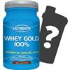 Generico ULTIMATE ITALIA Whey Gold 100% - Barattolo da 750g, Gusto Cacao, Senza Glutine - Proteine Del Siero Del Latte Isolate con Vitamine ed Enzimi Digestivi + SHAKER IN OMAGGIO