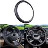 JNNJ Coprivolante Auto, Coprivolante in Pelle 37-38cm, Copri Volante Antiscivolo Traspirante Durevole, Universale Protezione Custodia Volante Auto per Maggior Parte Macchina Autocarri(Linea Rossa)