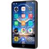 ZAQE Lettore MP3 con Spotify, lettore MP3 ZAQE 80GB con Bluetooth e WLAN, lettore musicale con Amazon music, audible, Deezer, touch screen da 4 pollici, lettore MP4 per bambini (Nero)