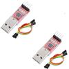 DUBEUYEW 2102 Modulo USB a TTL 5PIN Modulo Adattatore Convertitore Seriale Downloader per UART STC 3.3V e 5V con Cavi Jumper