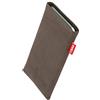 fitBAG Rock Taupe per Apple iPhone 15 PRO Max Custodia per Cellulare in Tessuto con Imbottitura in Microfibra | Accessorio con Funzione di Pulizia | Made in Germany