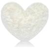 Brandsseller Cuscino a forma di Cuore in Peluche 40x30 cm - Morbido Cuscino decorativo, Regalo romantico per Compleanni, San Valentino o la Festa della Mamma - per Divani e Letti - Crema