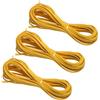 PATIKIL Cordino Ecopelle Scamosciata, 3 Rotoli 3mm x 5.5 Iarde Strisce Piatte Ecopelle Sintetica Collane Braccialetti Gioielli Creazioni, Giallo (Totale 16.5 Iarde)