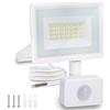 Aigostar Faro LED Esterno con Sensore di Movimento PIR, 20W 1650lumen, Bianco Freddo 6500K, IP65 Impermeabile per Giardino, Cortile, Patio, Garage