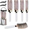 Aozzy Spazzola rotonda per capelli brushing professionale, 4 ceramiche Nano antistatiche Spazzola rotonda Brushing e 1 spazzole per capelli in setole di cinghiale, anti-rottura demelante e massaggio pettine
