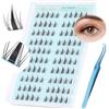 Obeyalash Pre Glue Ciglia Individuali 120pcs Ciglia Manga Senza Colla Riutilizzabile Lashes Cluster Kit Ciglia Cluster con Pinzette