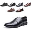 Hitmars Scarpe Derby Uomo Oxford Scarpe Stringate Dress Shoes Francesine Basse Brogue Scarpe Pelle Verniciata Lavoro Formale Sposa G/XZ702 Marrone 44