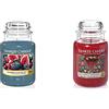 Yankee Candle Candela profumata in giara grande | Red Apple Wreath | Durata Fino a 150 Ore | regalo perfetto per le donn & Candela profumata in giara grande | Delizia al gelso e ai fichi