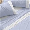 Burrito Blanco Set di Lenzuola, Cotone, 50% Poliestere, Blu, Ancho de 90 cm