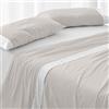 Burrito Blanco | Set di lenzuola, letto da 90 cm (+ misure disponibili) | poliestere 50% cotone 50% | facile stiratura | design 238 beige chiaro