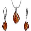 Copal Collana E Orecchini Con Ambra In Argento Sterling Per Donna