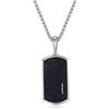 GAVU Collana Acciaio Uomo, Collana Catena Uomo Acciaio Inossidabile con Ciondolo Targhetta Militare Dog Tag, Regalo da Uomo 55cm