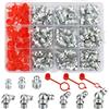 Nadinsta 100 Pezzi Set di Ingrassatori, Ingrassatori Testine M6 M8 M10 in Dritto e Angolato 45° 90°per Raccordo per Ingrassatore con Scatola per Attrezzature Meccaniche per Attrezzature Meccaniche