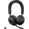 Jabra Evolve2 75 Cuffie Wireless PC con 8 Microfoni - Cuffie stereo a doppia schiuma, cancellazione attiva del rumore regolabile, adattatore Bluetooth USB-C, compatibilità con MS Teams - Nero