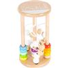 Small Foot- Gioco di motricità Rumore delle biglie, in Legno, con Activity e Dischi da spostare, da 12 Mesi Giocattolo Motorio Colorato a Forma di Cilindro, Small, 10630