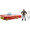 Mattel WWE - Lucha Low Rider e Rey Misterio Main Event, veicolo azione di lancio idraulica e action figure, premi il sedile e lancia il personaggio sul ring, giocattolo per bambini, 6+ anni, HYT25