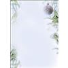 SIGEL Carta decorativa natalizia A4 | DP302, rami e pallina di Natale, 90 g/m², bianco e verde, 25 fogli