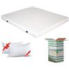 EVERGREENWEB MATERASSI & BEDS EVERGREENWEB - Materasso Matrimoniale 165x195 in Waterfoam ORTOPEDICO alto 15 cm con Coppia Cuscini Memory Foam GRATIS Rivestimento in AIR SPACE Bianco tessuto Antiacaro per tutti Letti o Reti OFFERTA