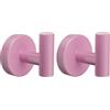 YUET 2 Pezzi Ganci Portasciugamani in SUS 304 Acciaio Inox Gancio Appendiabiti da Parete Con Accessori a vite per Cucina e Bagno Asciugamani Muro Accappatoio (Rosa)