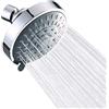 JZK Soffione doccia girevole ad alta pressione, 5 modalità di spruzzo, soffione doccia a cascata per tubo standard da 1/2 , soffione fisso a pioggia per bagno