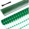 Ohuhu Set di barriera da giardino, 1 m x 30 m, rotolo di recinzione in plastica con 25 pali da 1,15 m, rete di sicurezza temporanea, riutilizzabile, per piscine, recinzioni da neve, pollame