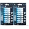 Nice Power (PACCHETTO DI 16) Batterie al litio ad alta potenza AA Nice Power 3000mah 1,5V non ricaricabile Capacità Lampeggiare Fotocamera digitale per batteria da gioco Xbox Stilo Pile