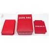 docsmagic.de Deck Box + 100 Double Mat Red Sleeves Standard - Porta Mazzo & Bustine Rosso - PKM - MTG
