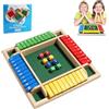 VicBou Shut the box 2-4 giocatori giochi da tavolo, Gioco da tavolo, gioco dei dadi in scatola, Gioco da Tavolo in Legno con Dadi per Adulti Bambini, Classe Familiare o Bar, gioco educativo montessoriano